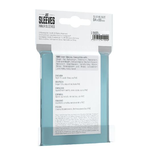 Just Sleeves - Inner Sleeves Asmodee USA Just Sleeves - Inner Sleeves Asmodee USA