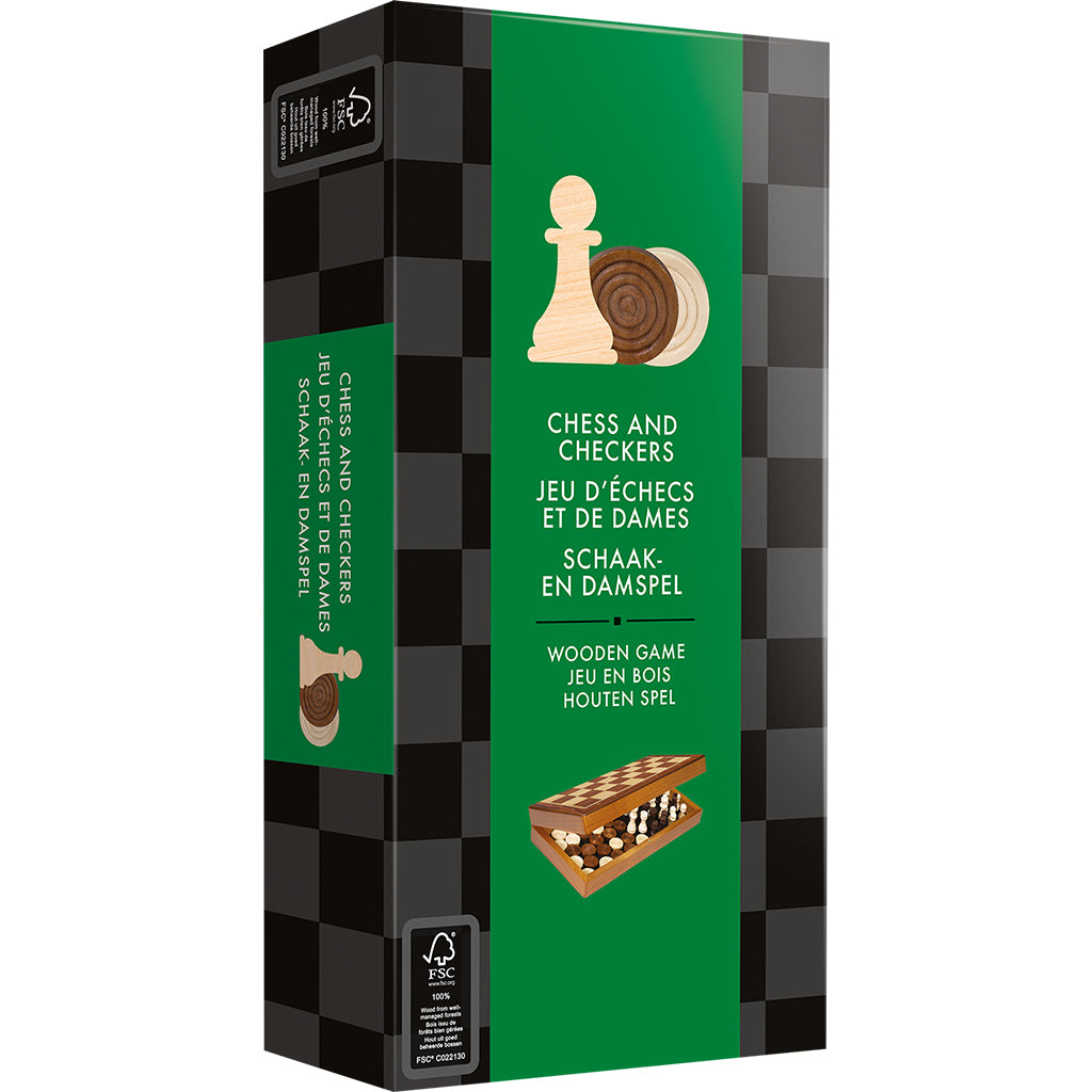 Chess and Checkers Folding Version - Classic Strategy Board Game ...