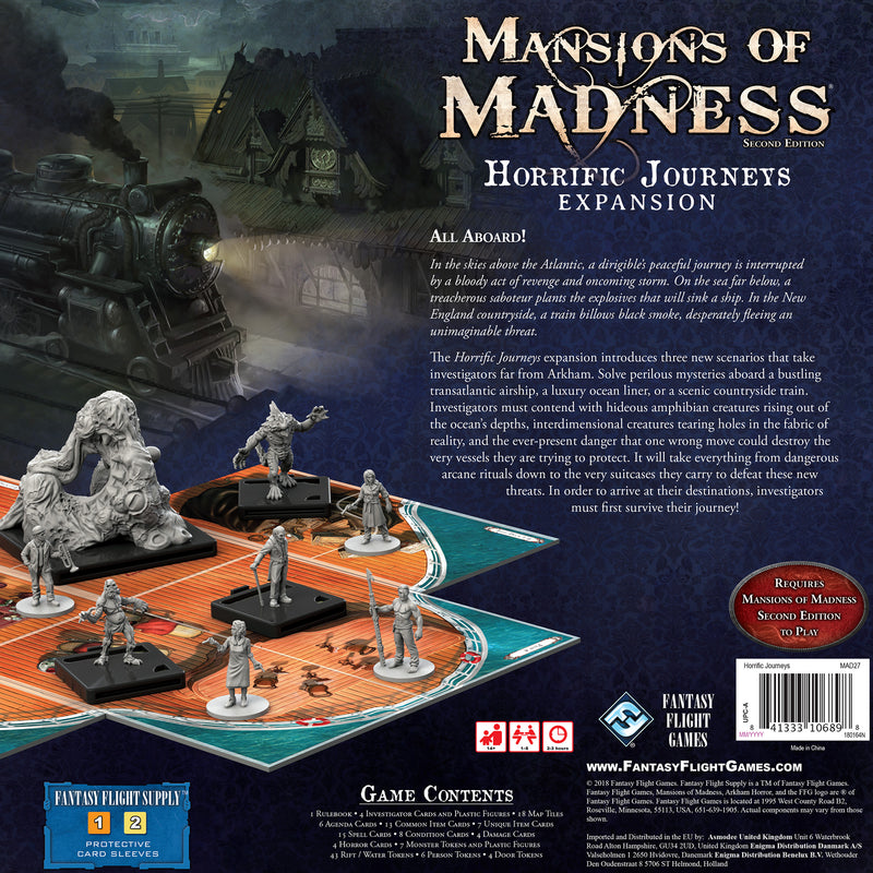 mansions of madness card sleeves Mansions of Madness Horrific Journeys Mystery Board Game Expansion – Asmodee USA