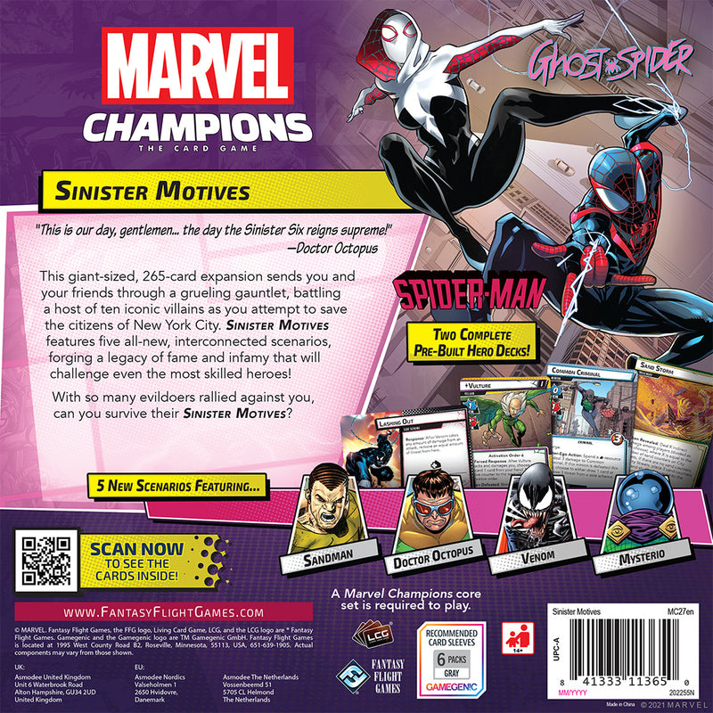 Load image into Gallery viewer, Marvel Champions: The Card Game - Sinister Motives Expansion
