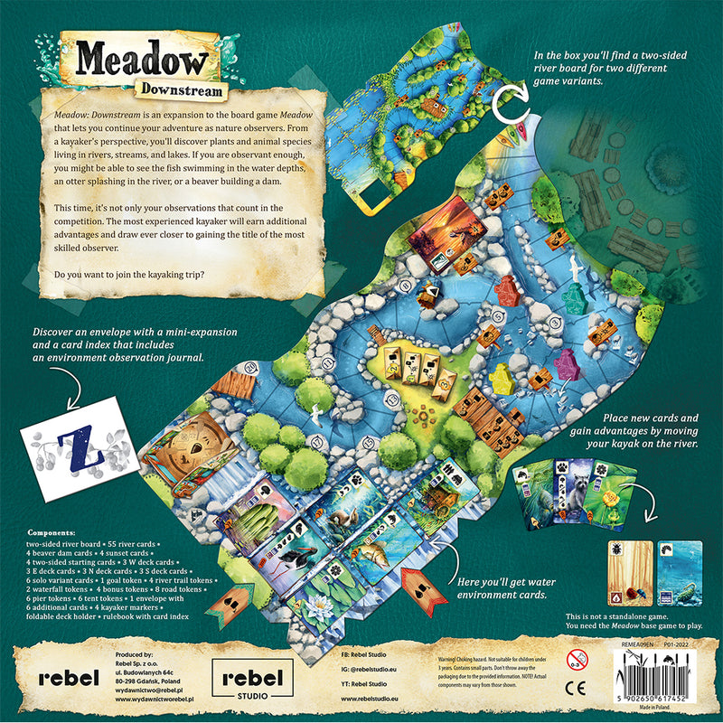meadow downstream cards and sleeves pack Meadow Downstream Board Game EXPANSION – Asmodee USA