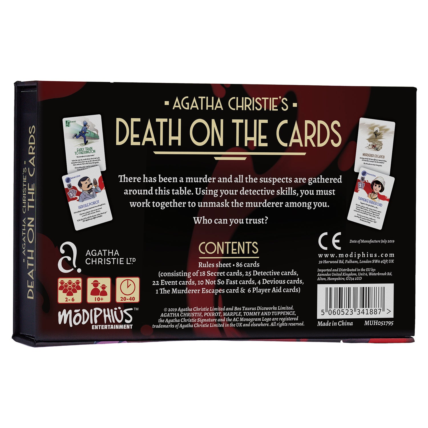 Agatha Christie Death on the Cards Card Game Asmodee USA