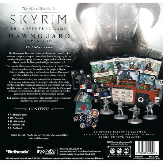 The Elder Scrolls: Skyrim  - Adventure Board Game Dawnguard expansion