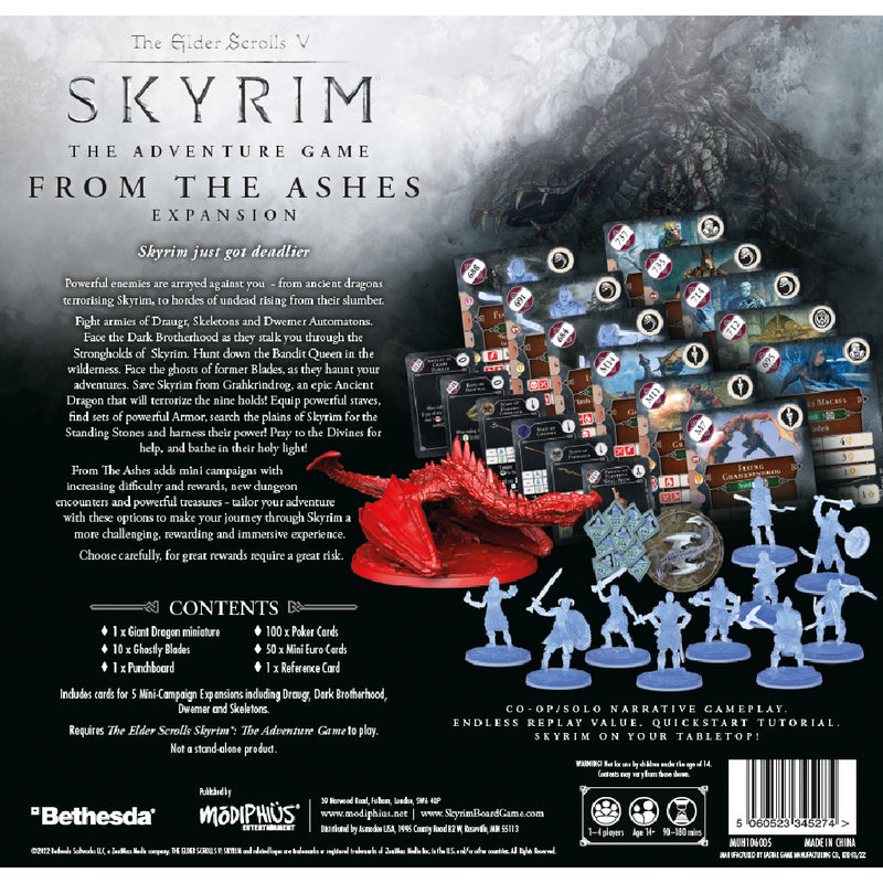 Load image into Gallery viewer, The Elder Scrolls: Skyrim  - Adventure Board Game From the Ashes expansion
