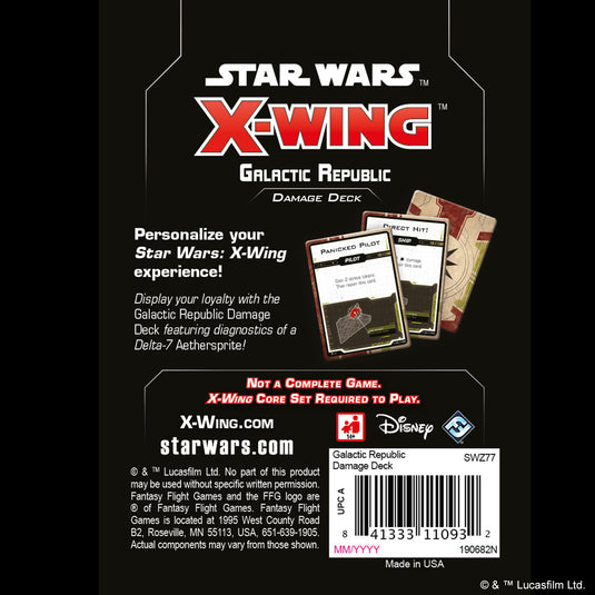 X-Wing 2nd Ed: Galactic Republic Damage Deck