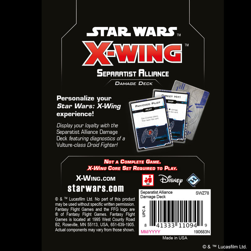 Load image into Gallery viewer, X-Wing 2nd Ed: Separatist Alliance Damage Deck
