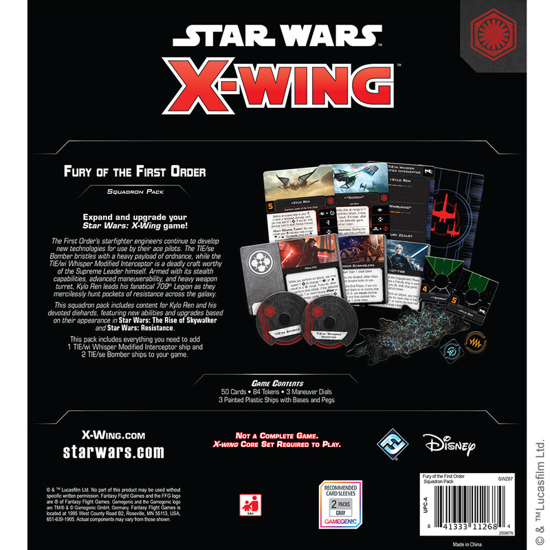 Load image into Gallery viewer, X-Wing 2nd Ed: Fury of the First Order Squadron Pack
